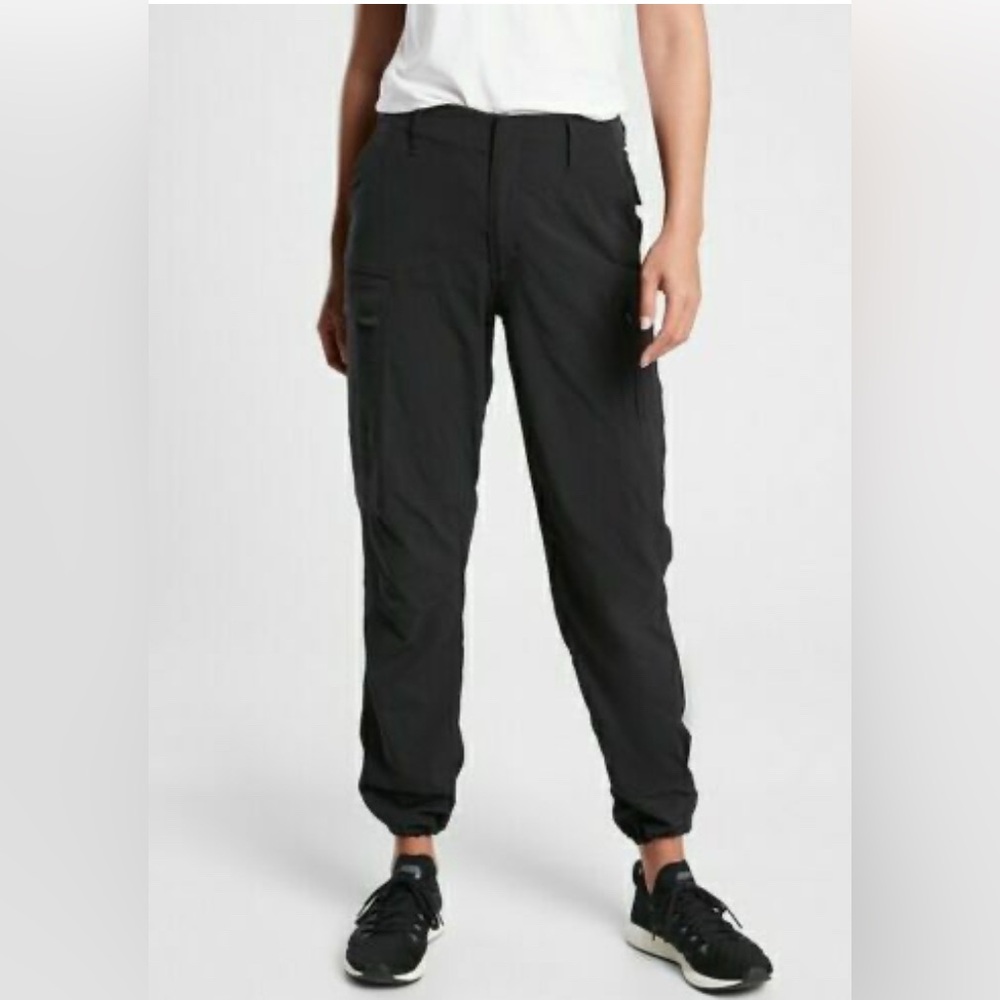 Athleta Black Straight-Leg Jogger Pants